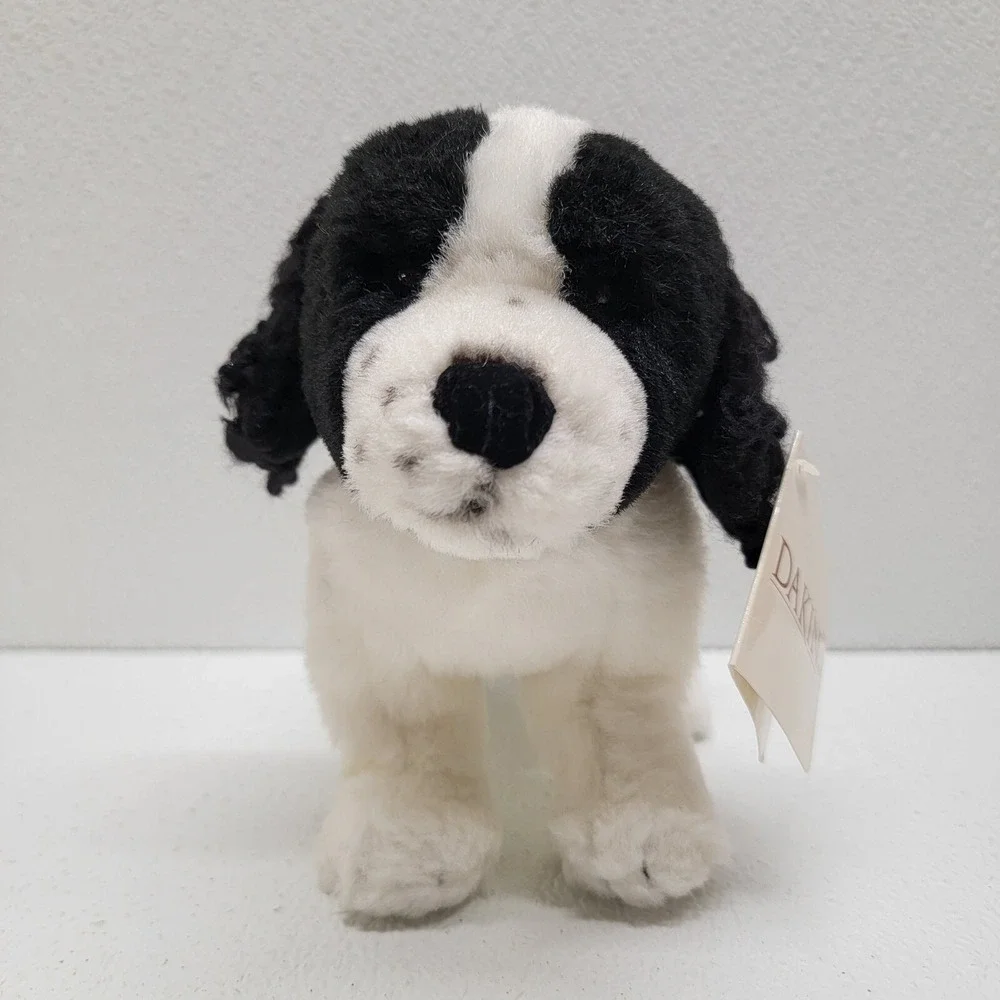 Dakin Baby Pups Brinkley Springer Spaniel White Black Puppy Dog Plush